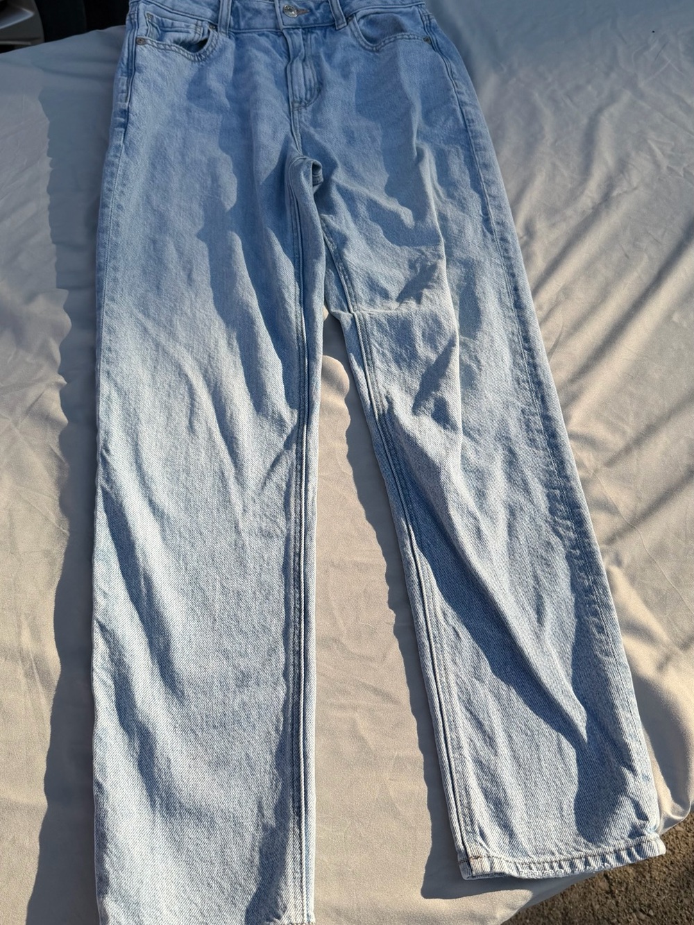 American Age Light Blue Straight-Leg Jeans